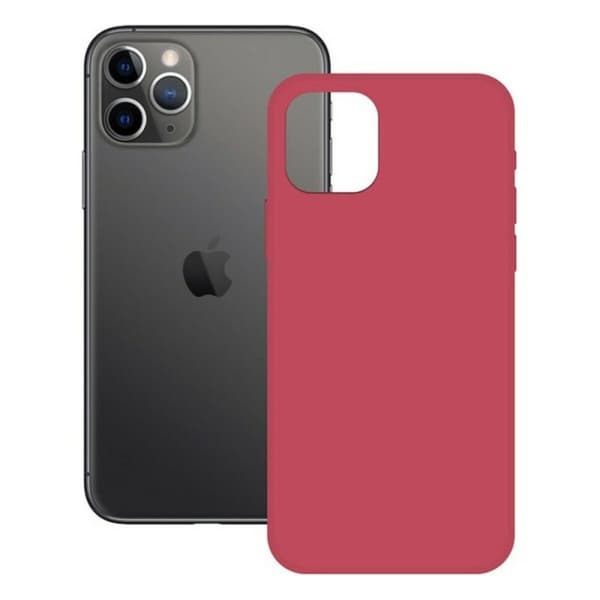 Puhelinsuoja iPhone 11 Pro KSIX Soft Silicone iPhone 11 Pro - Punainen