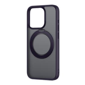 Telefonveske Baseus SkyRing Magnetic med stativ for iP 14 Pro Max + herdet glass og rengjøringssett (lilla)