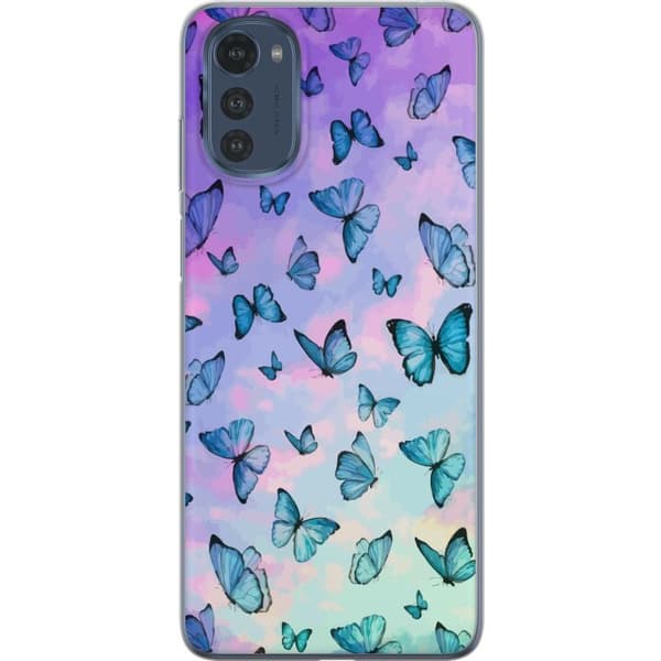 Motorola Moto E32s Gennemsigtig cover Sommerfugle