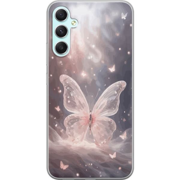 Samsung Galaxy A34 Gjennomsiktig deksel Fjäril