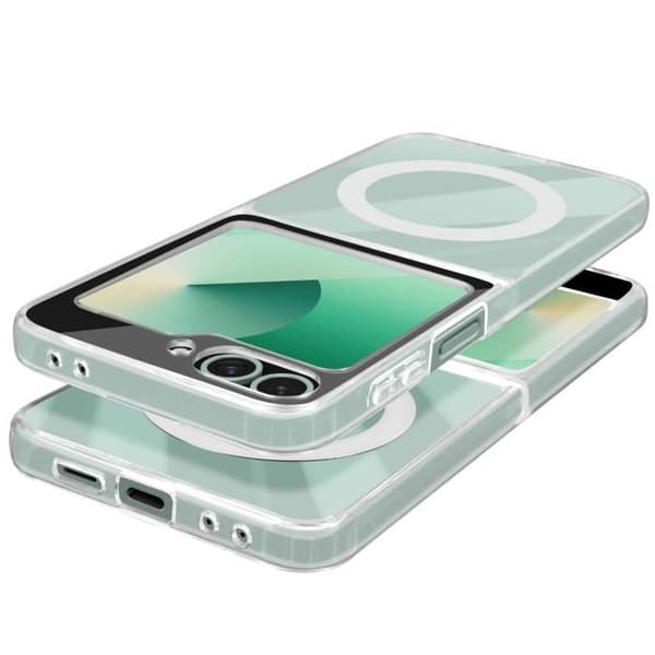 MagSafe Fodral till Samsung Z Flip 6 - AVIZAR - Hard Contour Mjuk Förstärkt Transparent