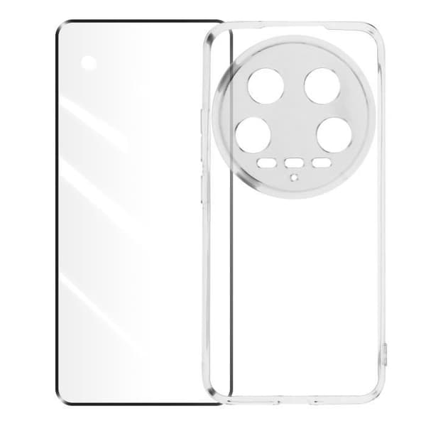 Skyddspaket för Xiaomi 14 Ultra Avizar Fodral + Härdat glas Svart