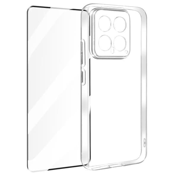 Skyddspaket för Xiaomi 14 Ultra Avizar Fodral + Härdat glas Svart