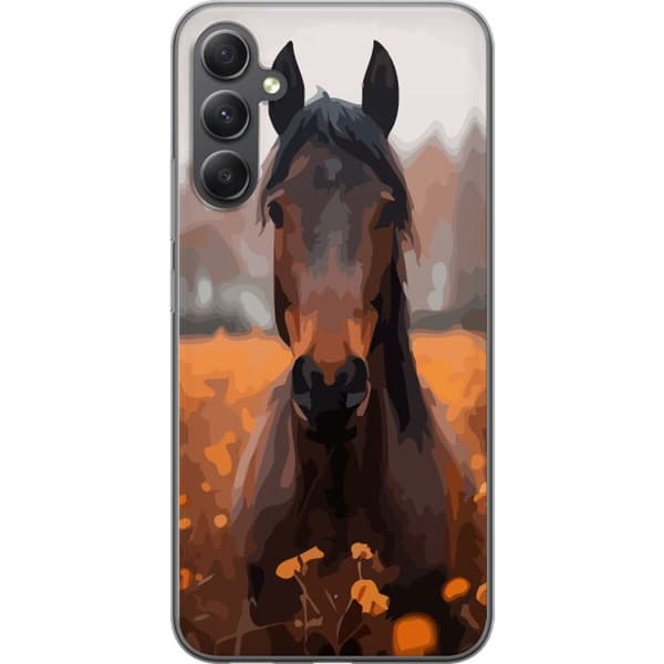 Samsung Galaxy A25 Läpinäkyvä kuori Syksyn Hevonen