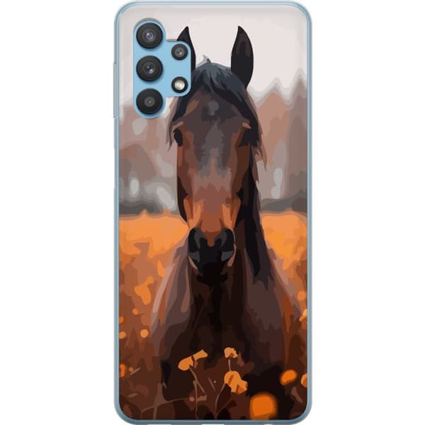 Samsung Galaxy A32 5G Läpinäkyvä kuori Syksyn Hevonen