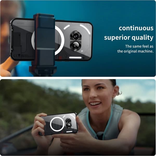 SKALO Nothing Phone (2a) Plus Magic Shield Metal Magnetic Ring - Sort