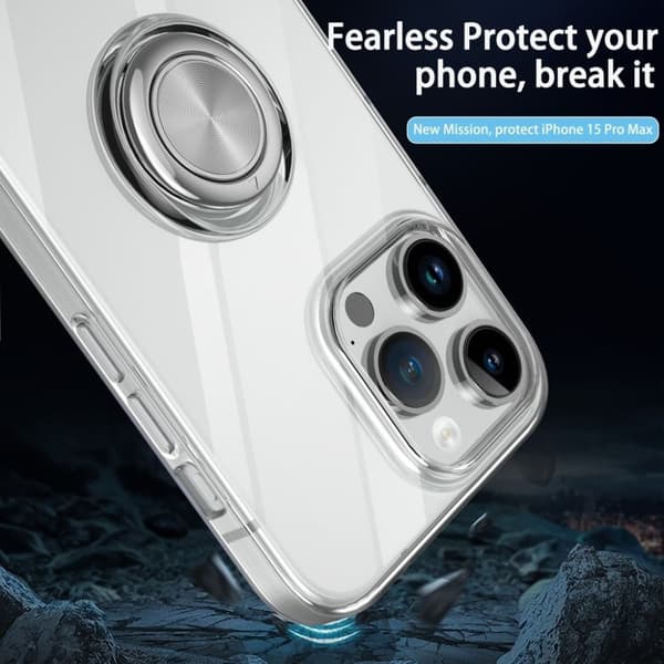 IPhone 15 Plus skal med en ring - Transparent