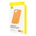 Miniatyrbilde 4 av 5: Magnetisk telefondeksel for iPhone 15 Baseus Fauxther Series (oransje)