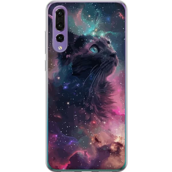 Huawei P20 Pro Genomskinligt Skal Katten i Galaxen