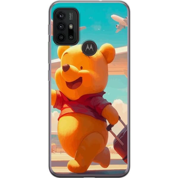 Motorola Moto G30 Gennemsigtig cover Nalle Puh Rejser