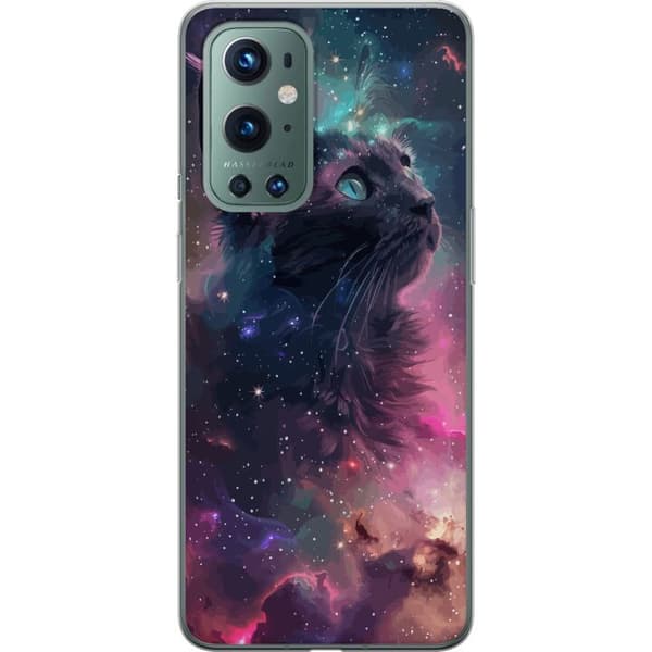 OnePlus 9 Pro Gjennomsiktig deksel Katten i Galaksen