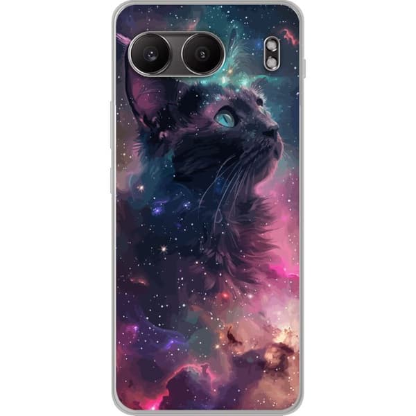 OnePlus Nord 4 Genomskinligt Skal Katten i Galaxen