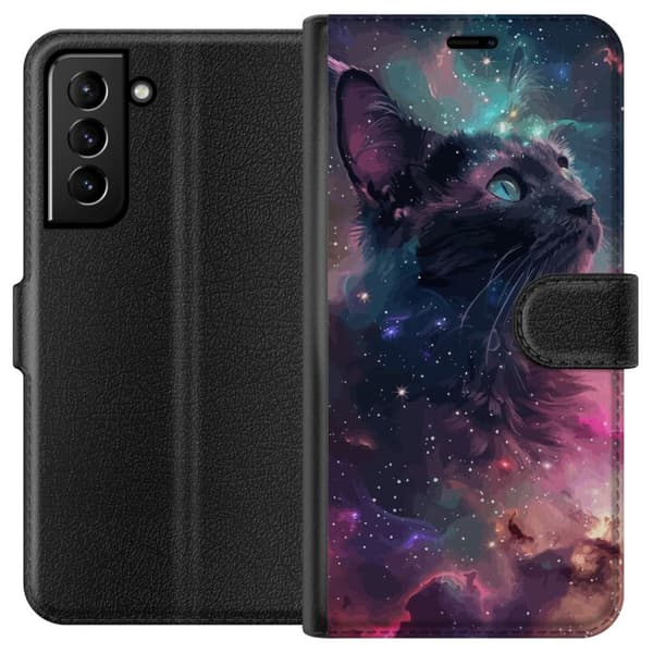 Samsung Galaxy S21+ 5G Plånboksfodral Katten i Galaxen