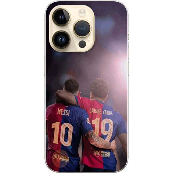 Apple iPhone 14 Pro Gennemsigtig cover Lamine Yamal VS Messi