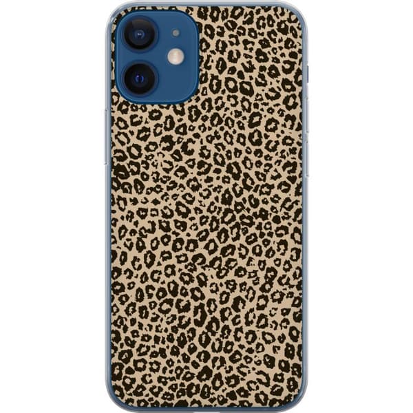 Apple iPhone 12 mini Genomskinligt Skal Leopard Mönster