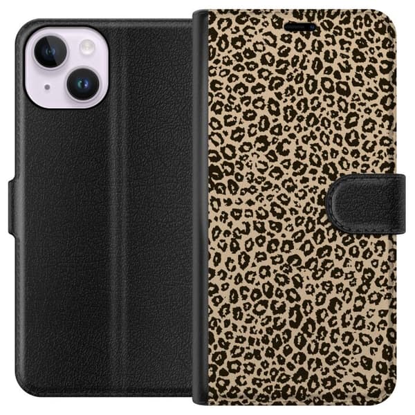 Apple iPhone 15 Lompakkokotelo Taite Leopardeista