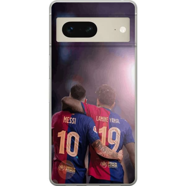 Google Pixel 7 Genomskinligt Skal Lamine Yamal VS Messi