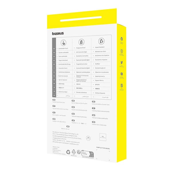 Telefoncover til iPhone 15 Pro Baseus Fauxther Series (sort)