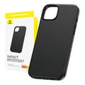 Miniatyrbillede 1 af 6: Telefoncover til iPhone 15 Pro Baseus Fauxther Series (sort)