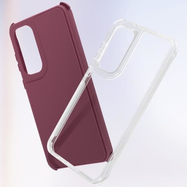 Coque Bumper - AVIZAR - Samsung Galaxy S24 FE - Lila - Antichock - Förstärkta hörn
