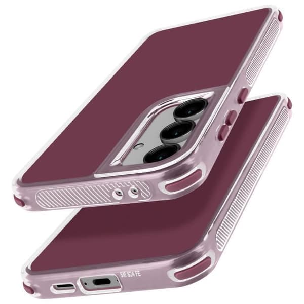 Coque Bumper - AVIZAR - Samsung Galaxy S24 FE - Lila - Antichock - Förstärkta hörn