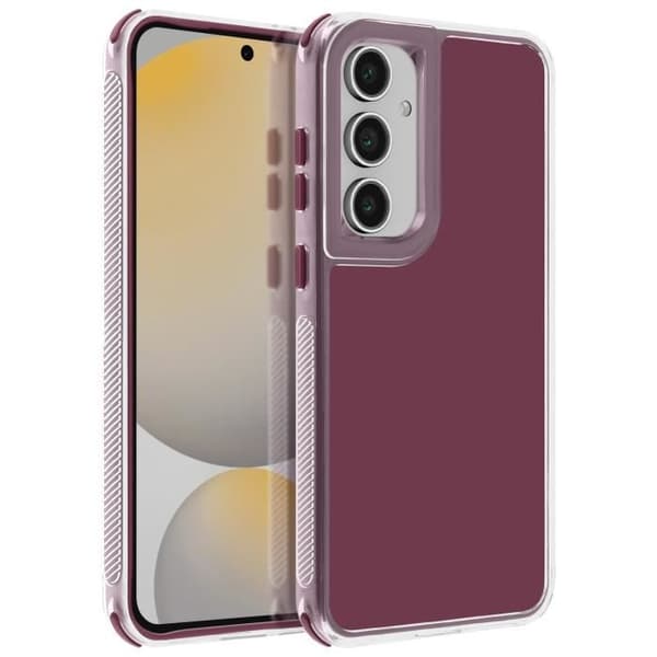 Coque Bumper - AVIZAR - Samsung Galaxy S24 FE - Lila - Antichock - Förstärkta hörn