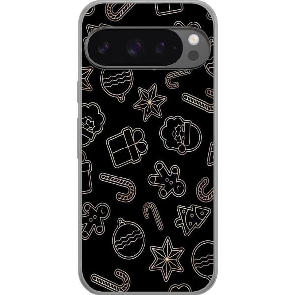 Google Pixel 9 Pro XL Gennemsigtig cover Julemønster