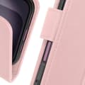 Miniatyrbild 3 av 4: Étui för iPhone 16 Plus - AVIZAR - Fodral med plånboksdesign - Rosé Champagne - Video Stöd - Veganskt Skinn