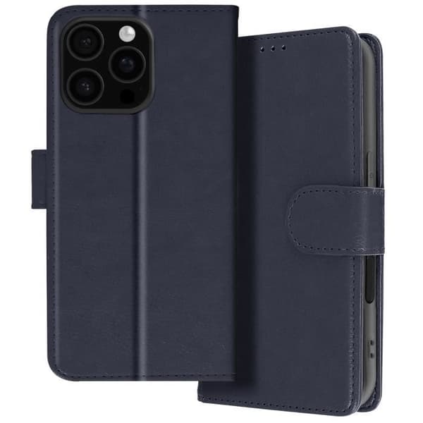 Etui för iPhone 16 Pro - AVIZAR - Plånboksfodral - Video Ställ - Mörknatt - Semi-stiv