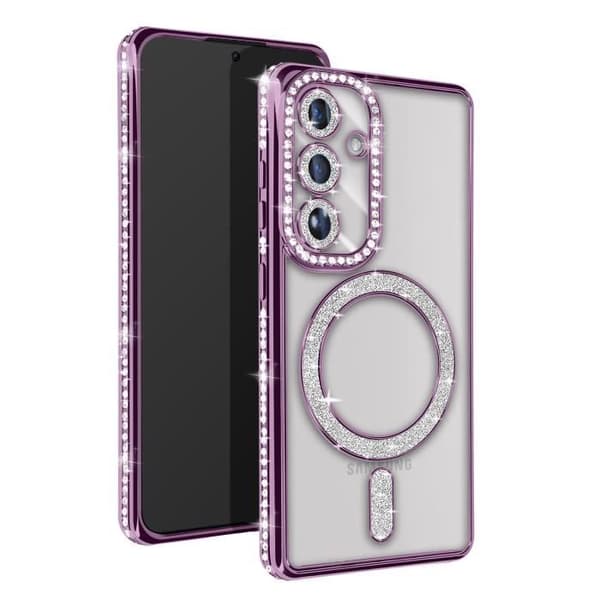 Coque - AVIZAR - Samsung Galaxy S24 - Rigide - Lila - Kompatibel med MagSafe