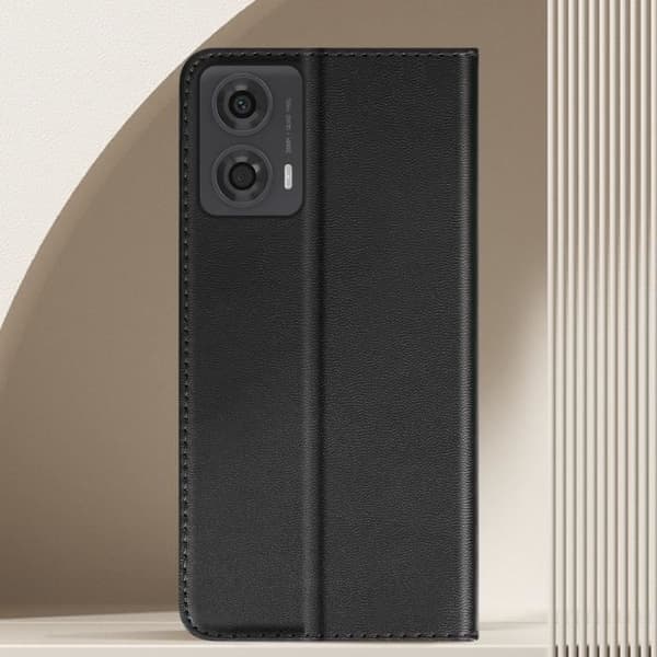 Smartphone-fodral - AVIZAR - Motorola Moto G24 Power - Svart - Halvstyv - Stödfunktion