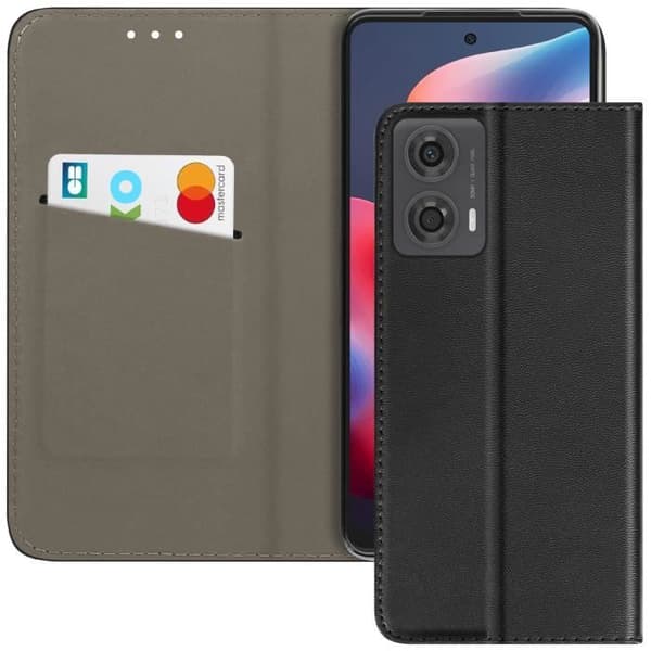 Smartphone-fodral - AVIZAR - Motorola Moto G24 Power - Svart - Halvstyv - Stödfunktion