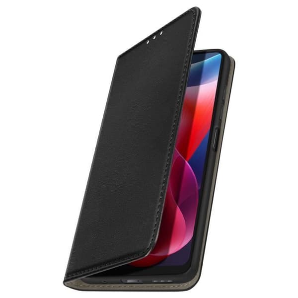 Smartphone-fodral - AVIZAR - Motorola Moto G24 Power - Svart - Halvstyv - Stödfunktion