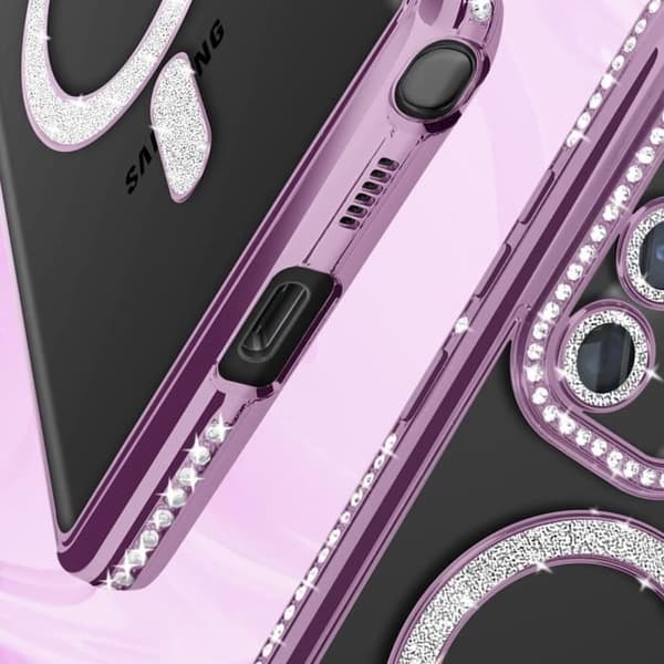 Coque - AVIZAR - Samsung Galaxy S22 Ultra - Rigide - Lila - Kompatibel med MagSafe