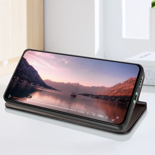 Smartphonefodral - AVIZAR - Oppo Reno 12F - Svart - Kortfodral - Videostöd