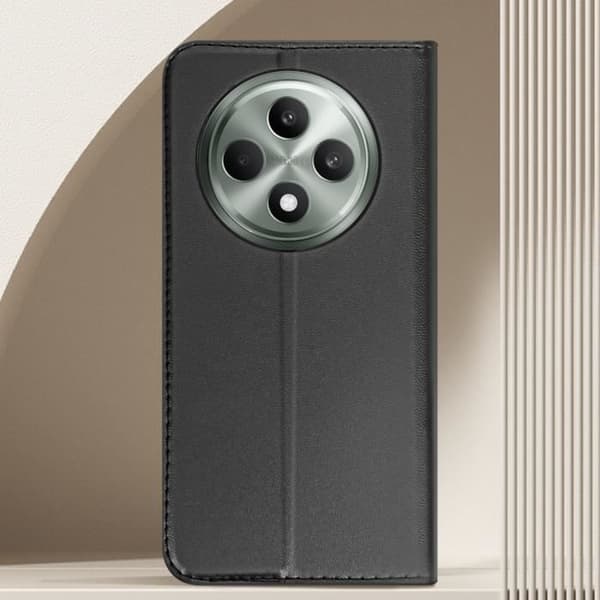 Smartphonefodral - AVIZAR - Oppo Reno 12F - Svart - Kortfodral - Videostöd