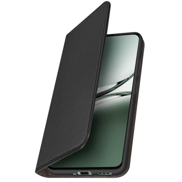 Smartphonefodral - AVIZAR - Oppo Reno 12F - Svart - Kortfodral - Videostöd