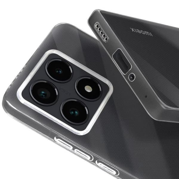 Skyddspaket för Xiaomi 14T mjukt fodral och härdat glas Mayaxess Transparent
