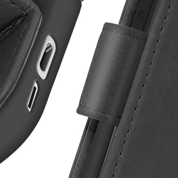 Etui för Samsung Galaxy S24 FE - AVIZAR - Fodral med omslag - Videostöd - Svart - Semihård
