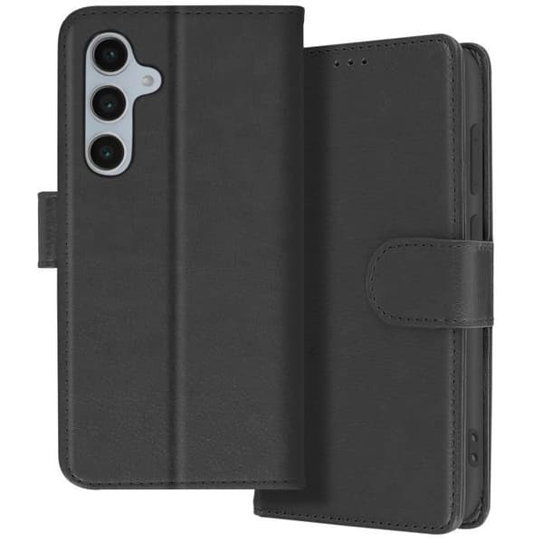 Etui för Samsung Galaxy S24 FE - AVIZAR - Fodral med omslag - Videostöd - Svart - Semihård