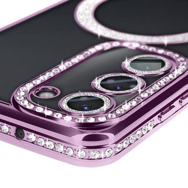 Coque - AVIZAR - Samsung Galaxy S23 - Styv - Lila - Kompatibel med MagSafe