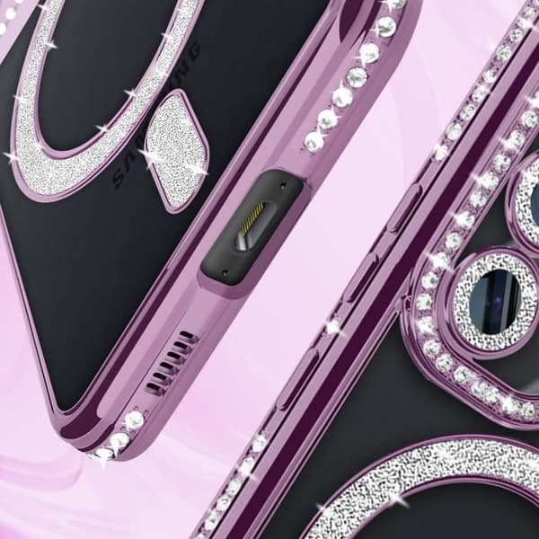 Coque - AVIZAR - Samsung Galaxy S23 - Styv - Lila - Kompatibel med MagSafe