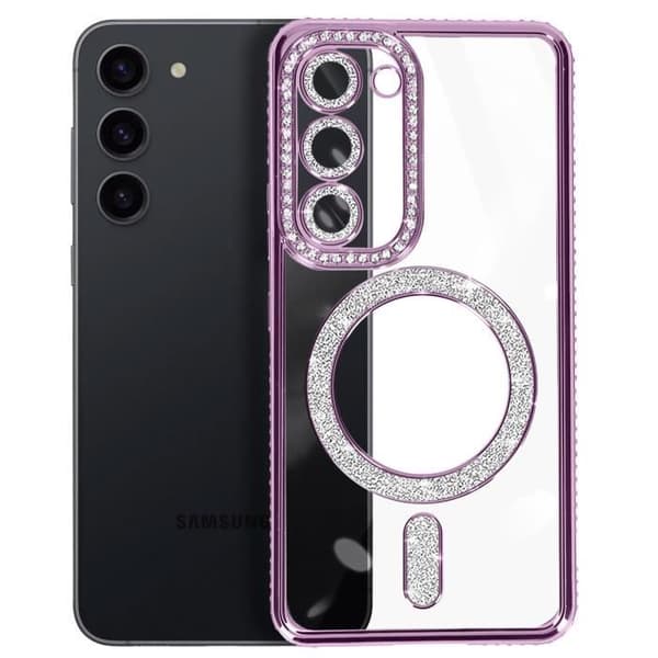 Coque - AVIZAR - Samsung Galaxy S23 - Styv - Lila - Kompatibel med MagSafe