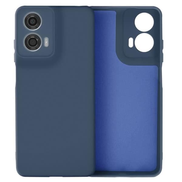 Coque - AVIZAR - Motorola Moto G24 Power - Semi-rigid - Soft-touch - Anti-spår Blå Natt