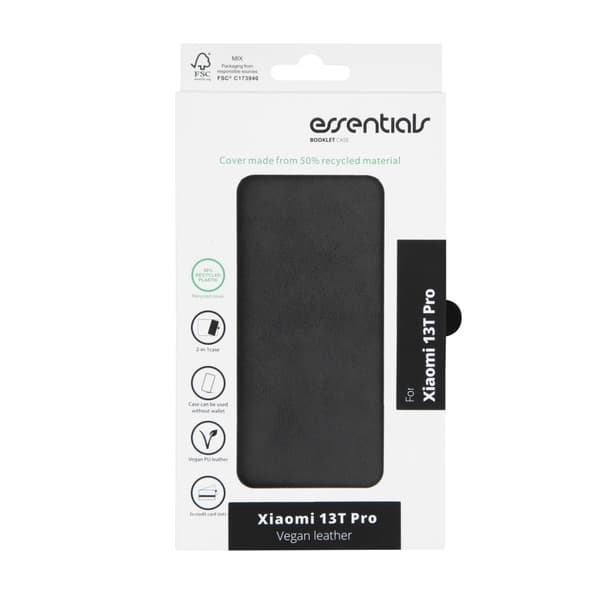 Xiaomi 13T Pro PU wallet, 3 cards, black