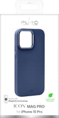 Pikkukuva 1 / 2: iPhone 15 Pro silicone cover ICON MAG PRO, dark blue
