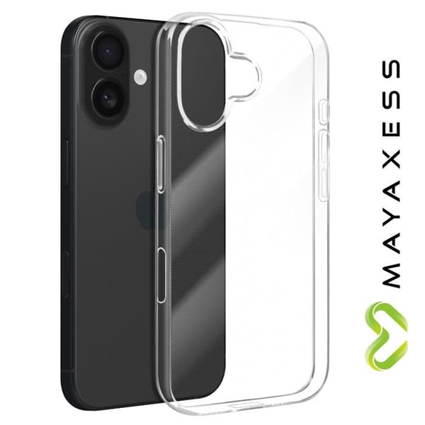 Coque - MAYAXESS - iPhone 16 - Mjuk silikon - Transparent - Skydd mot repor