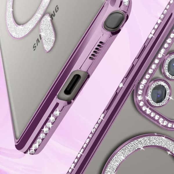 Coque - AVIZAR - Samsung Galaxy S24 Ultra - Lila - Hård - Kompatibel med MagSafe