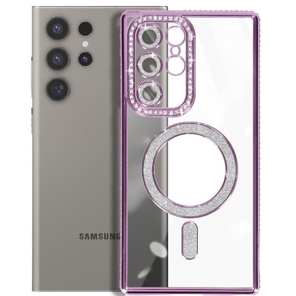 Coque - AVIZAR - Samsung Galaxy S24 Ultra - Lila - Hård - Kompatibel med MagSafe