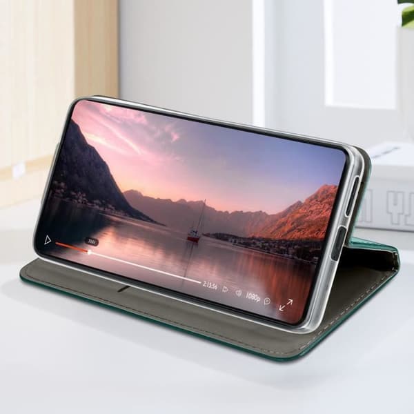 Smartphone-fodral - AVIZAR - Motorola Moto G85 - Mörkgrön - Magnetkläpp - Korthållare